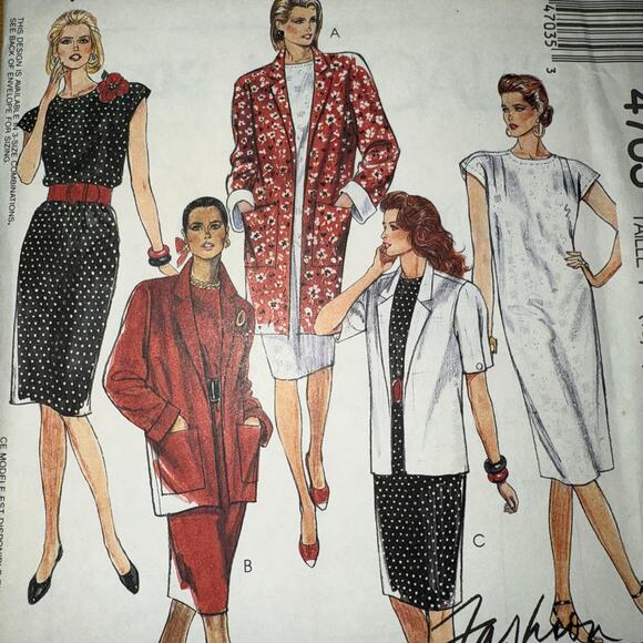 Vintage 1990 McCall's Womens pattern 4703  Size 146-20 uncut - Picture 2 of 5